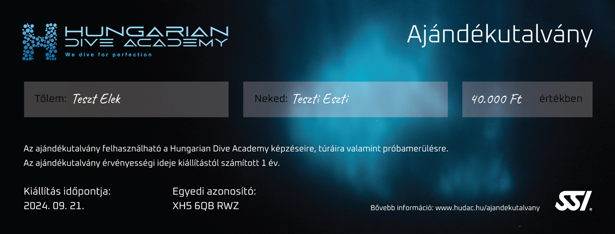 HUDAC Ajándékutalványt